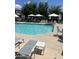 Inviting community pool surrounded by lounge chairs and umbrellas on a sunny day at 4490 S Montana Dr, Chandler, AZ 85248