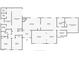 Detailed floor plan showcasing the layout, including the kitchen, bedrooms, living spaces, and bathrooms at 6911 E Thunderbird Rd, Scottsdale, AZ 85254