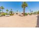 A generous backyard with desert landscaping and mature palm trees at 6931 E Pershing Ave, Scottsdale, AZ 85254