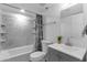 Modern bathroom with a shower tub combination, updated vanity and fixtures at 8020 E Thomas Rd # 313, Scottsdale, AZ 85251