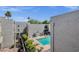 Aerial view of the community swimming pool and hot tub at 8020 E Thomas Rd # 313, Scottsdale, AZ 85251