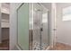 Bathroom with a glass enclosed shower, tile floors, and neutral colors for a clean and stylish look at 9 S 195Th Ln, Buckeye, AZ 85326