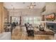 Expansive living room with high ceilings, fireplace, and large windows at 11124 N 138Th Way, Scottsdale, AZ 85259