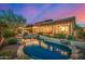Tranquil backyard pool and patio area with desert landscaping at 11124 N 138Th Way, Scottsdale, AZ 85259