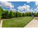 The landscaped backyard features artificial turf and a blue wooden playset with swings at 12289 E Ballentine Rd, Gold Canyon, AZ 85118
