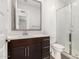 Clean bathroom featuring modern fixtures, a spacious shower, and a stylish vanity with storage at 12289 E Ballentine Rd, Gold Canyon, AZ 85118