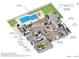 Detailed 3D floor plan of the home, featuring a pool, patio, living spaces, and bedroom layouts at 12605 E Kalil Dr, Scottsdale, AZ 85259