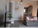 Bright living room features wood-look floors and neutral paint at 1333 N Higley Rd # 7, Mesa, AZ 85205