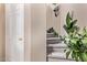 Hallway with carpeted stairs, and plant decor, creating an elegant and inviting atmosphere at 1633 E Lakeside Dr # 156, Gilbert, AZ 85234