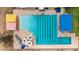 Aerial view of community swimming pool featuring a slide and lap lanes at 19013 N 18Th Ave, Phoenix, AZ 85027