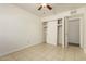 Bedroom with closet and ceiling fan at 2908 N 54Th Dr, Phoenix, AZ 85031