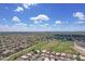 Expansive aerial view showcasing a neighborhood with parks, green spaces, and well-maintained landscaping at 3586 S Moccasin Trl, Gilbert, AZ 85297