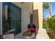 Outdoor patio with comfortable seating, offering a private space to relax and enjoy the neighborhood at 4600 N 68Th St # 379, Scottsdale, AZ 85251