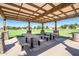 Covered picnic area featuring multiple picnic tables, perfect for outdoor gatherings and community events at 4711 E Buckboard Ct, Gilbert, AZ 85297
