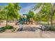 Community playground with shade structure, slides, and benches for relaxing at 4711 E Buckboard Ct, Gilbert, AZ 85297