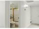Bathroom with a gold trimmed shower and toilet at 5742 W Shannon St, Chandler, AZ 85226
