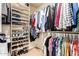 Spacious walk-in closet with shelving and hanging rods providing ample storage space for clothes and accessories at 5840 E Holmes Ave, Mesa, AZ 85206