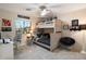room with gray carpet, built in bunk beds, desk, and wall decor with a star wars theme at 13634 W San Miguel Ave, Litchfield Park, AZ 85340