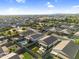 Aerial view of neighborhood featuring manicured lawns, covered patios, putting green and city views at 1747 E Grove St, Phoenix, AZ 85040