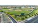 Aerial view of a sports complex featuring baseball fields, green grass, and well-maintained facilities at 2401 E Rio Salado Pkwy # 1192, Tempe, AZ 85288