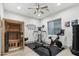 Home gym with sauna, weight machines, and hardwood floors at 2748 E Warbler Rd, Gilbert, AZ 85297