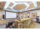 Cozy home theater with a bar, comfortable seating, and a large screen for movie nights at 2748 E Warbler Rd, Gilbert, AZ 85297