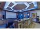 Home theater with a bar and custom lighting at 2748 E Warbler Rd, Gilbert, AZ 85297