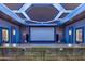 Home theater with a bar and custom ceiling lighting at 2748 E Warbler Rd, Gilbert, AZ 85297
