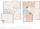 Detailed floor plan showcasing the home's two floors, bedrooms, bathrooms, and kitchen layout at 4530 E Desert Wind Dr, Phoenix, AZ 85044