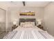 Comfortable main bedroom with a ceiling fan, contemporary decor, and soft, neutral color palette at 461 W Holmes Ave # 360, Mesa, AZ 85210