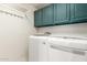 Convenient laundry room with cabinetry and a drying rack for added functionality at 4801 E Quien Sabe Way, Cave Creek, AZ 85331