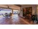 Covered patio offers an inviting seating area overlooking the pool and providing a relaxing outdoor experience at 6133 E Saddleback St, Mesa, AZ 85215