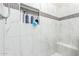 Tiled shower with built-in bench at 650 E Silver Creek Rd, Gilbert, AZ 85296