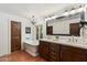 Elegant bathroom boasts double vanity, soaking tub, and stylish fixtures at 8035 E Paraiso Dr, Scottsdale, AZ 85255