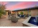 Cozy outdoor patio with comfortable seating and a decorative water feature, perfect for relaxation at 8035 E Paraiso Dr, Scottsdale, AZ 85255