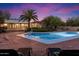 Backyard pool with patio, palm tree, and beautiful views creates a private oasis at 8035 E Paraiso Dr, Scottsdale, AZ 85255