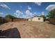 Expansive backyard featuring a partial brick patio and a solid block perimeter wall offering privacy and security at 1614 S 6Th Ave, Phoenix, AZ 85003
