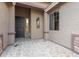 The charming entryway has gray tile and stone accents at 2111 E Yellowstone Pl, Chandler, AZ 85249