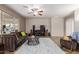 Comfortable living room area featuring modern furniture and an open layout at 2111 E Yellowstone Pl, Chandler, AZ 85249