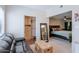 Bedroom view into the Primary suite featuring neutral colors and natural light at 2611 E Cheryl Dr, Phoenix, AZ 85028