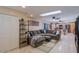 Comfortable living room with open floor plan and sliding glass doors accessing the backyard patio at 2611 E Cheryl Dr, Phoenix, AZ 85028