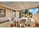 Outdoor patio with overhead covering, table and chairs at 365 Leisure World --, Mesa, AZ 85206