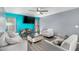 Spacious living room with modern furniture, stylish decor, and lots of light at 3723 W Columbine Dr, Phoenix, AZ 85029