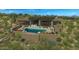 Upscale modern home featuring an in-ground pool, spa, patio area, and desert landscaping at 39878 N 105Th Way, Scottsdale, AZ 85262