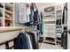 Organized walk-in closet features ample shelving, drawers, and hanging space for optimal storage at 40807 N Barnum Way, Anthem, AZ 85086
