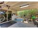 This patio features gym equipment and a bike at 7102 E Kalil Dr, Scottsdale, AZ 85254