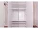 Bright white closet with numerous shelves to store your items neatly and efficiently at 9603 N 1St Ave, Phoenix, AZ 85021
