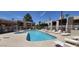 Relaxing community pool and spa area with ample seating, perfect for summer days at 205 N 74Th St # 166, Mesa, AZ 85207