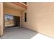 Spacious outdoor patio with sliding glass doors, perfect for outdoor living at 205 N 74Th St # 166, Mesa, AZ 85207