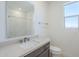 Contemporary bathroom features sleek vanity with quartz countertop and subway tile shower at 2121 W Sonoran Desert Dr # 32, Phoenix, AZ 85085